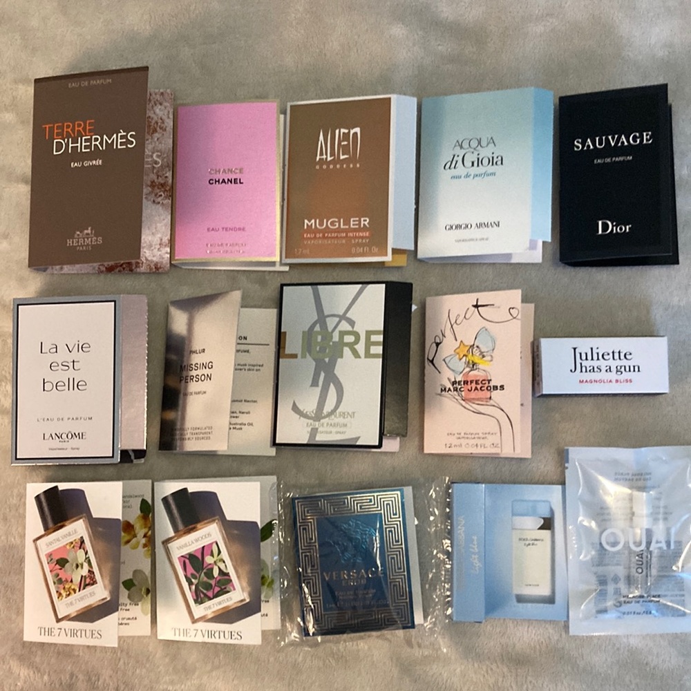 Chanel Versace Hermes Dior Mugler Dolce & Gabbana Ouai Phlur Marc Jacobs perfume